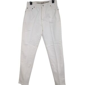Cache Blue Light Vintage White High Waist Tapered Leg Jeans Made in Italy 29x32